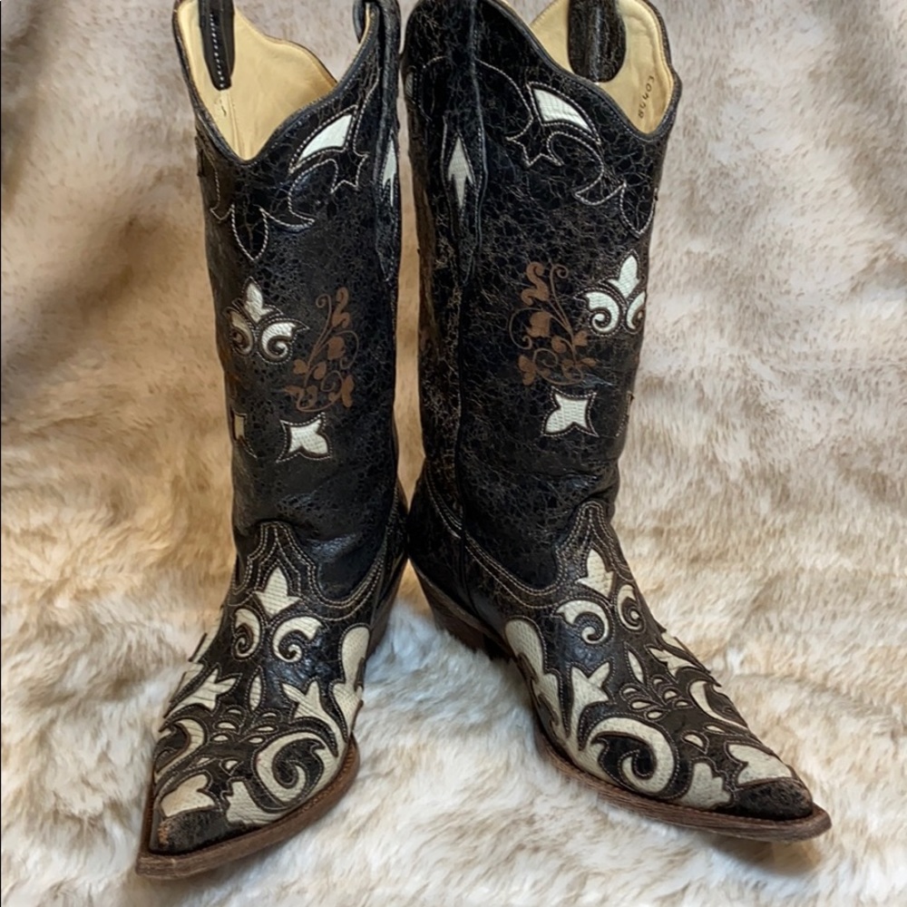 Women’s Corral Vintage Cowboy Boots SIZE 8.5 - Picture 2 of 8